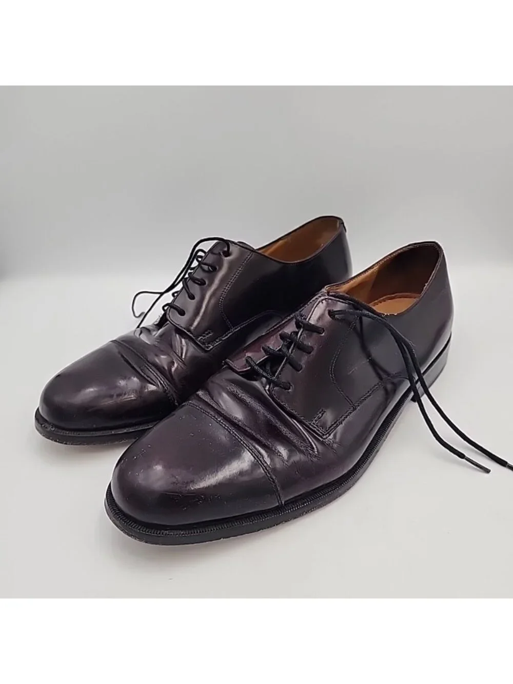 Cole Haan Mens Dress Shoes 10 D Derby Brown Leather Lace Up Almond Toe Formal